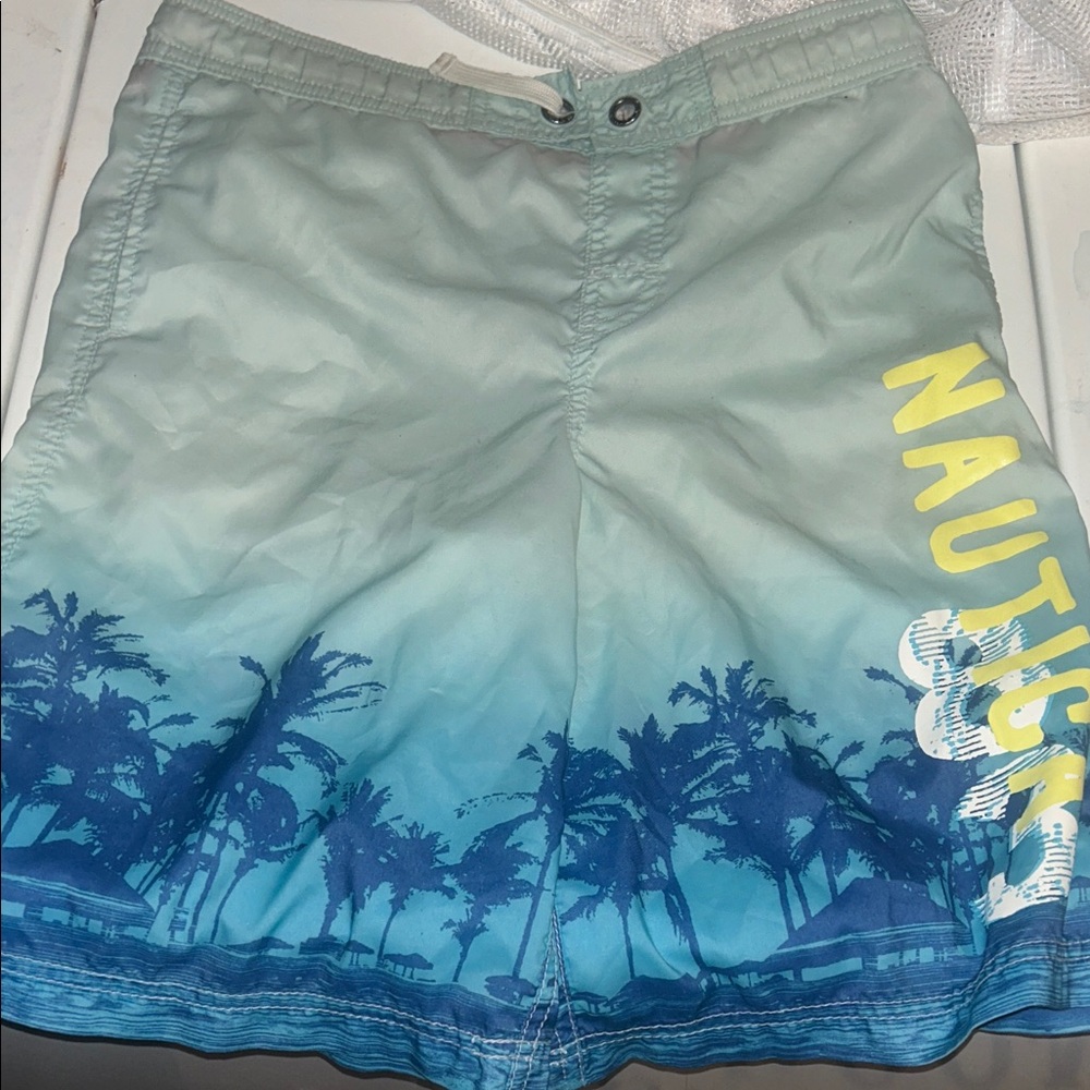 Nautica Aqua and Blue Tropical Shorts